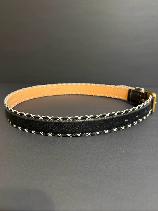 Jean Louis Fernandez Pour Altona WPB Women\'s Black/Tan Skinny Belt Stitching 75 main image 7